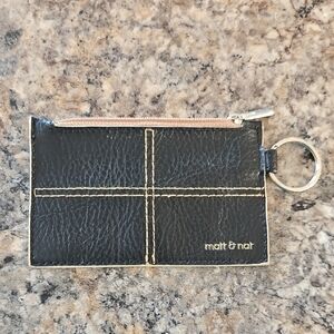 Matt & Nat Black Coin‎ Purse with Key Ring